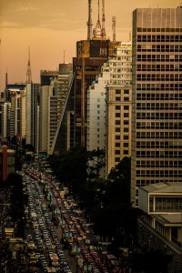 Verkeersinfarct in São Paulo - Foto: Mídia NINJA 