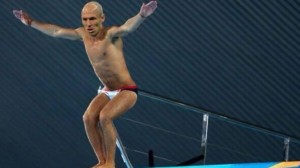 Chileense supporter over Robben